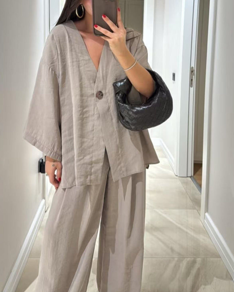 LERÁ | Casual V-Neck Set