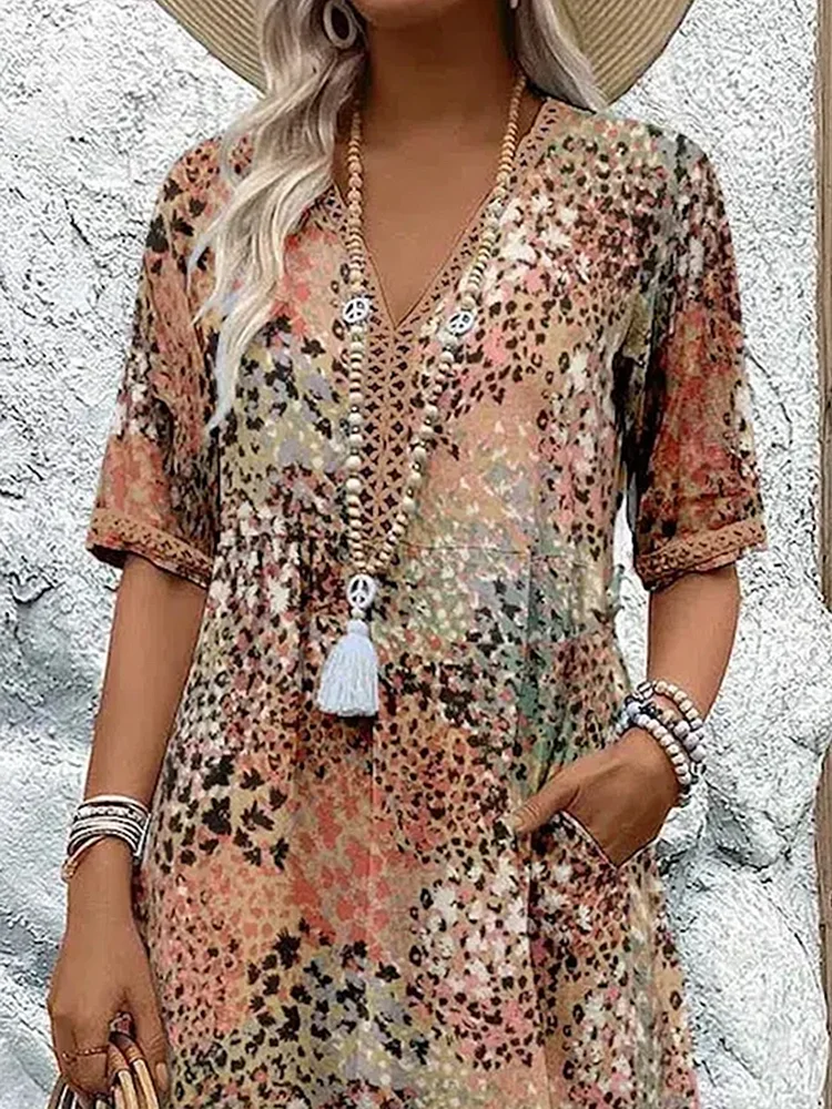 Samantha™ | Elegant Floral Midi Dress