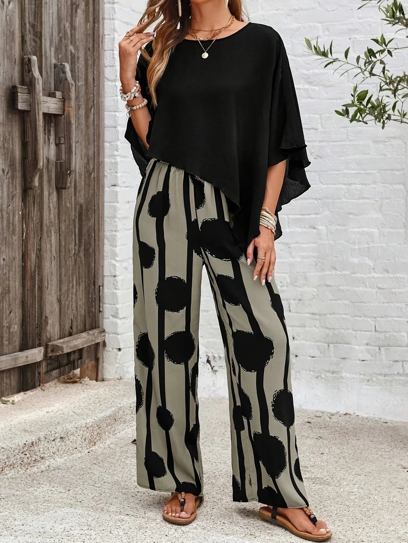 LILO | Comfortable Elastic Waist Two-Piece Set